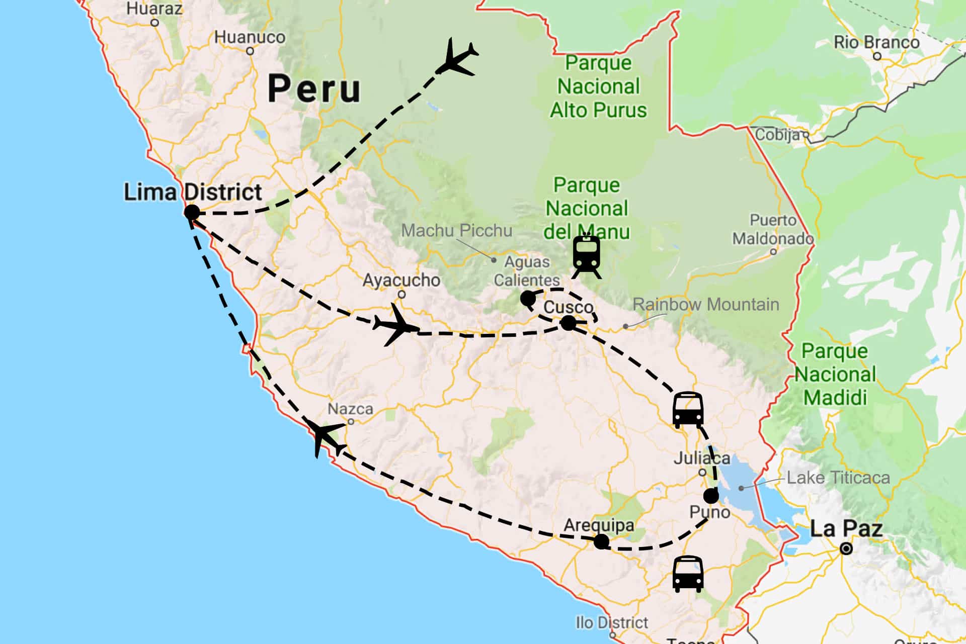best travel itinerary for peru