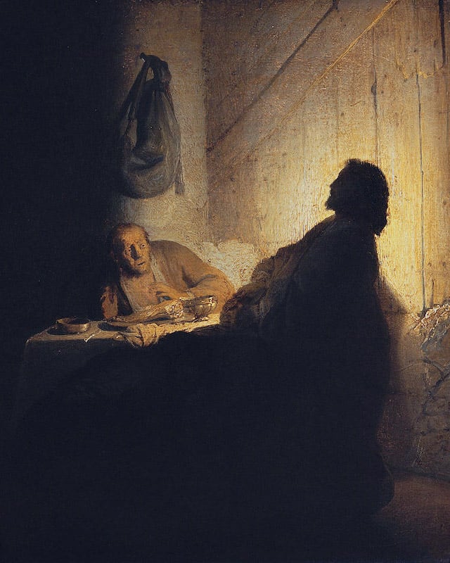 The Supper at Emmaus, Rembrandt, Paris