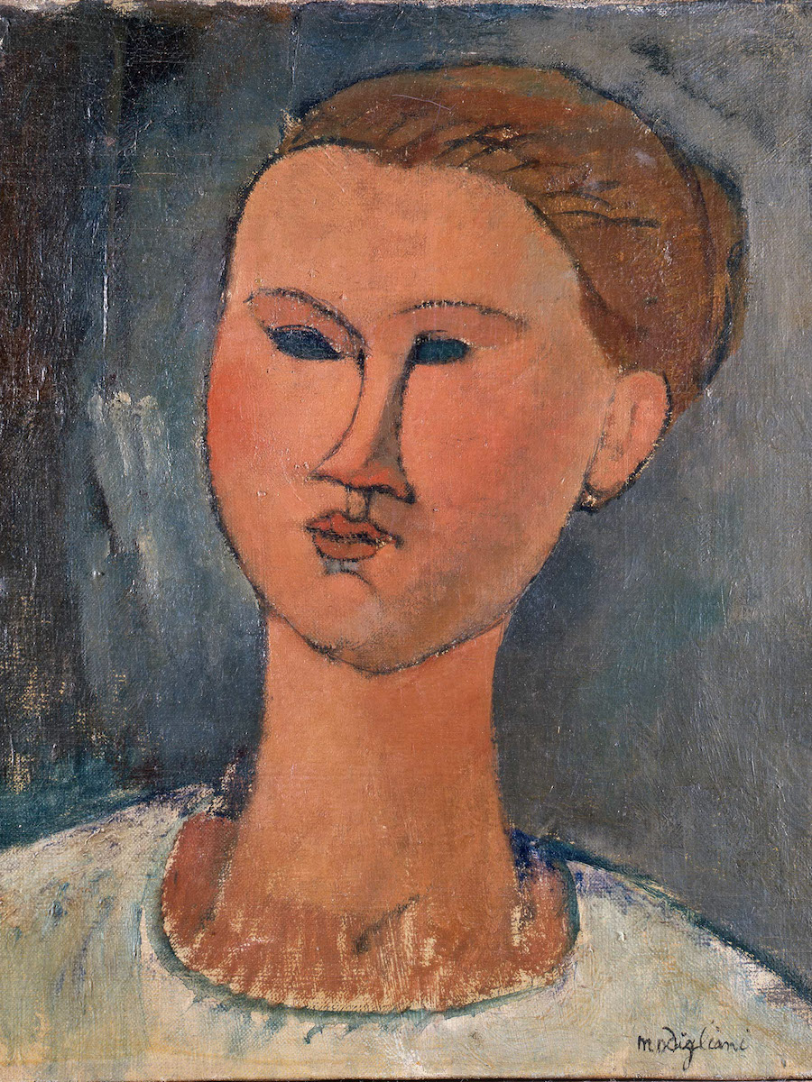 Modigliani portrait painting Pinacoteca di Brera